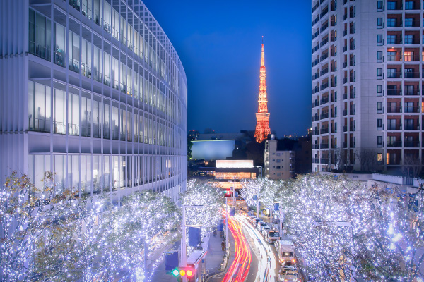 An image of Tokyo Tower at night